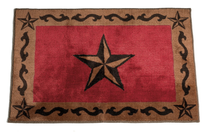 Red Western Star Rug 2x3 Rick S Home, Rustic Star Rugs