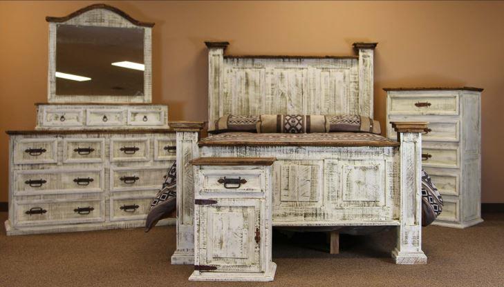 rustic white washed oak bedroom furniture
